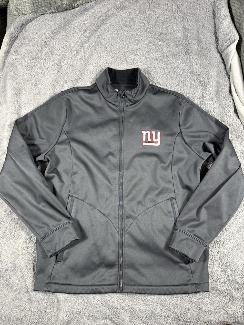 New York Giants Jacket Mens Medium Gray NFL Football Antigua Full Zip Track